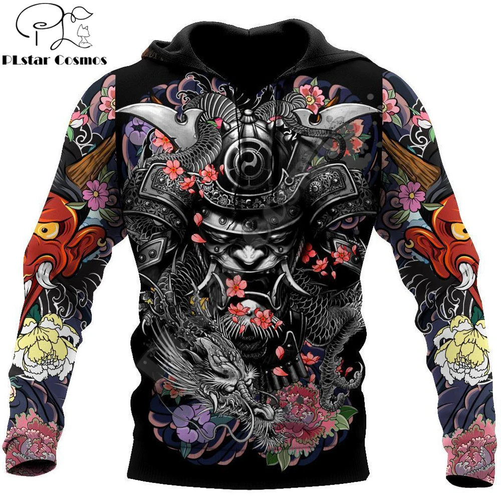 Top Trends: Samurai And Dragon Tattoo 3D All Over Printed Unisex Deluxe Hoodie Men Sweatshirt Zip Pullover Casual Jacket Tracksuits DW0290 Shoppable Styles