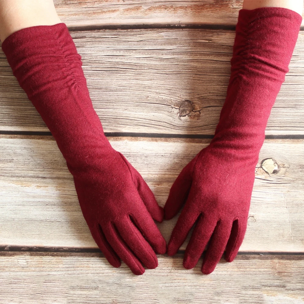 Top Trends: New Women Cashmere Gloves Long Colour Knitted Elastic Fashion Warm Winter Gloves Bickmods Shoppable Styles