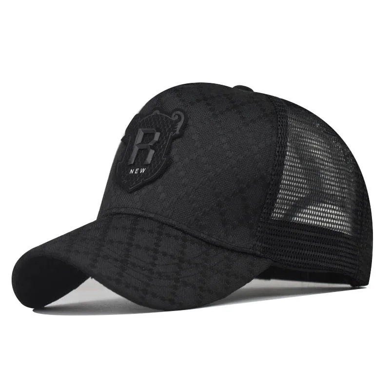 Top Trends: R Embroidery Baseball Casquatte Caps Hip Hop Bone Men Breathable Mesh Visor Hats Women Streetwear Trucker Cap Wholesale Shoppable Styles