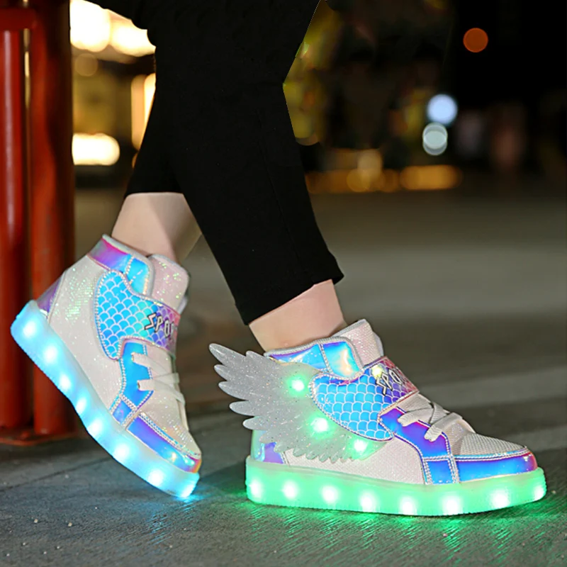 Top Trends: Wings Shoes For Kid Summer 2023 Girls Fashion Casual Young Children Footwear Designer Brand Boots Boys Light Led Sport Sneakers Shoppable Styles