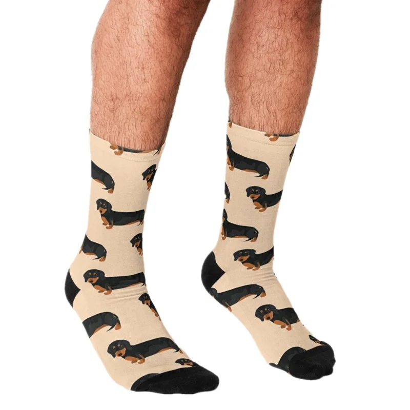 Top Trends: Funny Men&#039;s Socks Sausage Dog Lovers Pattern Printed Hip Hop Men Happy Socks Cute Boys Street Style Crazy Socks For Men Shoppable Styles