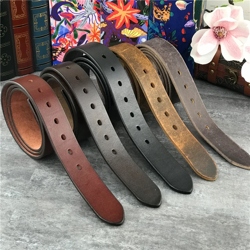 Top Trends: Retro Leather Belts Without Buckles 38MM Men's Belt Ceinture Homme Mens Leather Belts Without Buckles 95-130CM Belt Male SP04 Shoppable Styles - Image 6