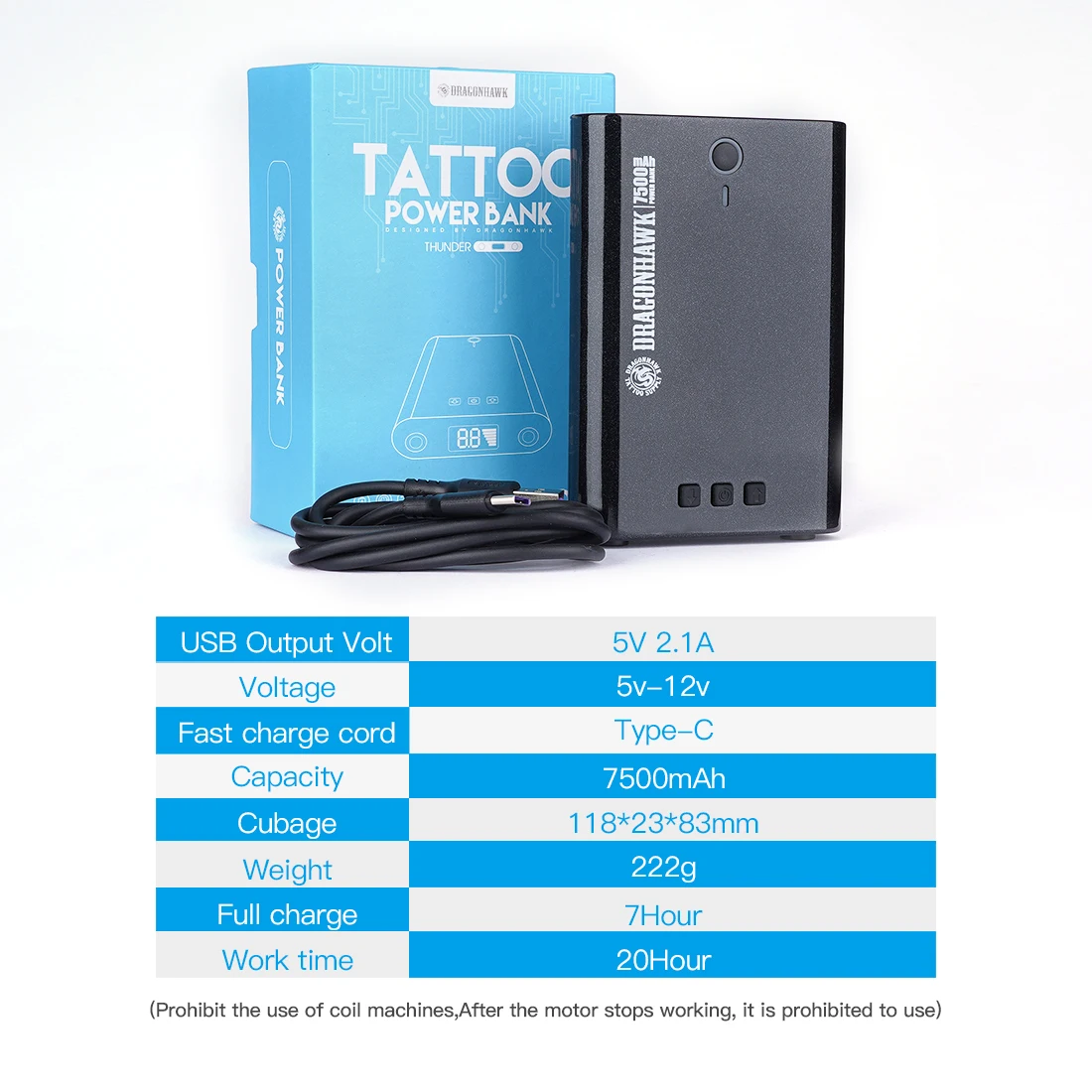 Top Trends: Dragonhawk LCD Tattoo Power Bank Rechargeable Tattoo Machine Battery Power Box Wireless Power Supply Permanent Makeup Shoppable Styles - Image 4