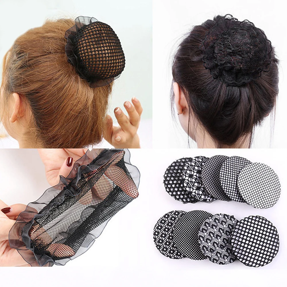 Top Trends: Women Fashion Hairnet Headwear Ballet Disk Hair Snood Nets For Wigs Invisible Dancing Sporting Hair Net Hair Accessories Shoppable Styles