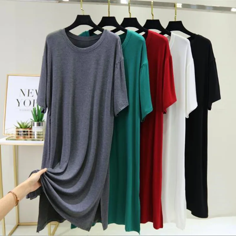 Top Trends: Loose Night Shirt Female Modal Cotton Night Dress Women Spring Summer Sleepwear New Nightdress Fat Mm Nightwear Nightgowns Shoppable Styles