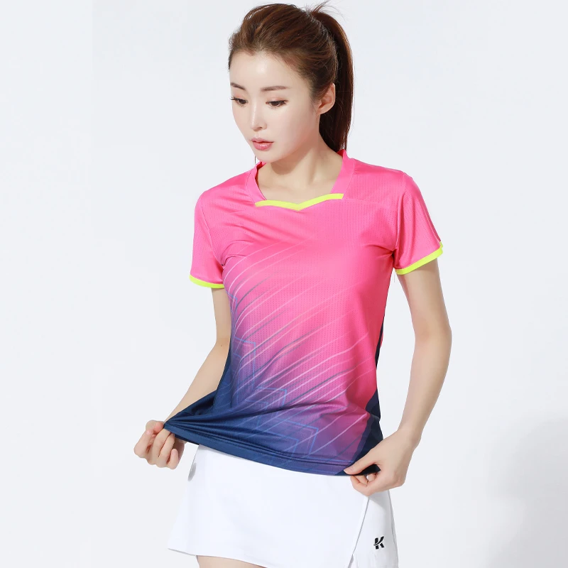 Top Trends: Breathable Badminton Shirt Table Tennis Uniforms Tennis Quick Dry Running Sport Short Sleeve Training Women Game Tee Shoppable Styles