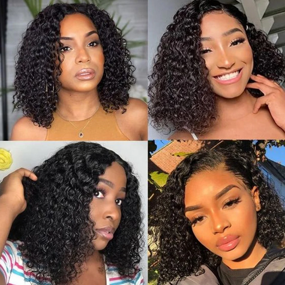 Top Trends: Glueless Short Bob Wig Kinky Curly Wear To GO 13X4 Lace Closure Human Hair Wigs For Women Remy Jerry Curl Perruque Bresillienne Shoppable Styles - Image 6