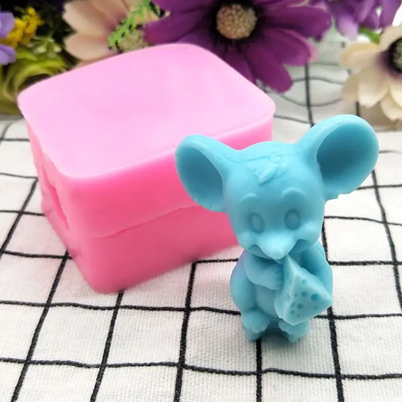 Top Trends: 3D Small Mouse Silicone Mold DIY Mousse Cake Decoration Candle Aroma Plaster Molds Shoppable Styles - Image 2