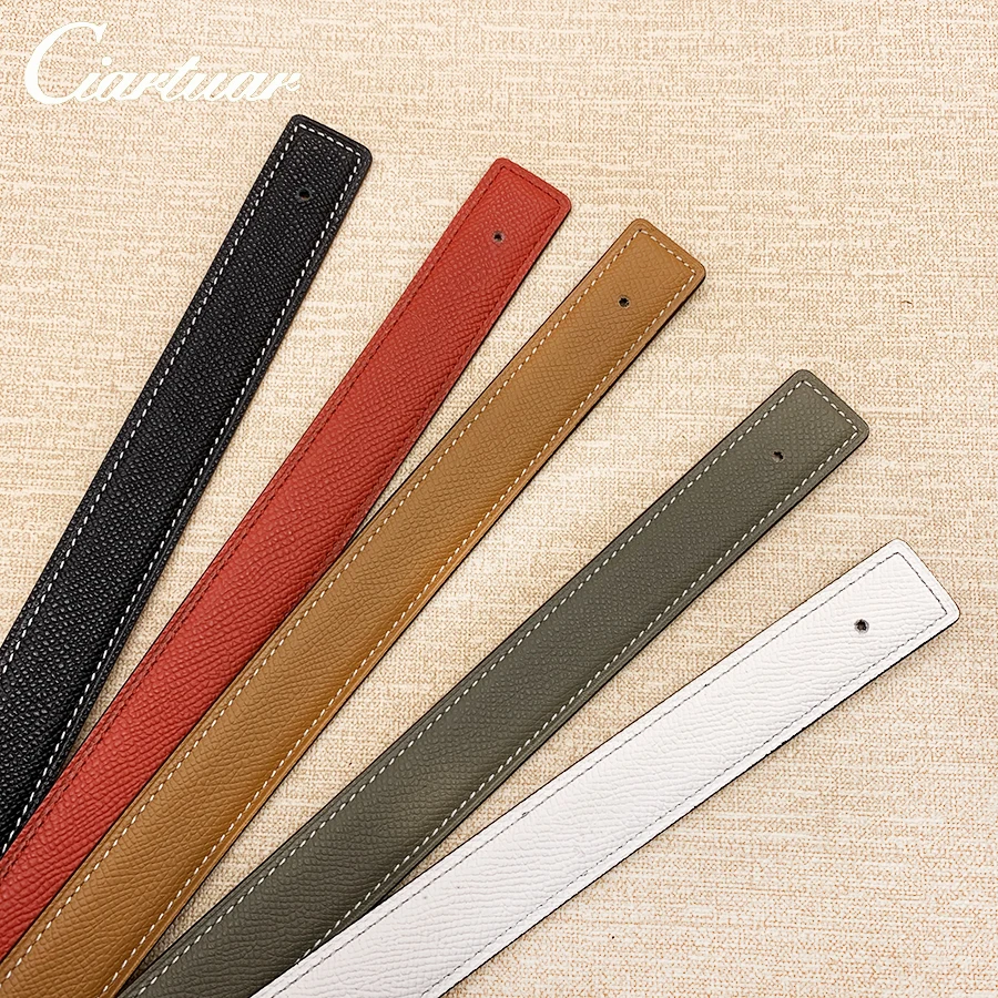 Top Trends: 2022 WITHOUT BUCKLE 2.4 Cm 24mm New Design For Men Women Belt High Quality Cowskin Genuine Leather Two Sides Free Shipping Shoppable Styles