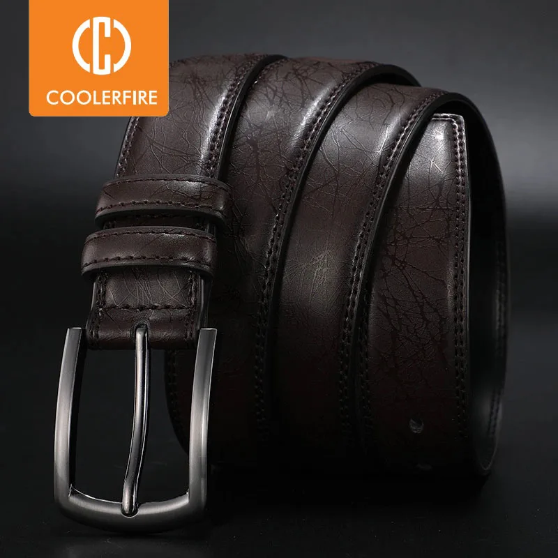 Top Trends: Designers Men Belts Genuine Leather Dress Casual Pin Buckle Business Belt For Man 2019 New Male Belt Luxury Strap HQ091 Shoppable Styles