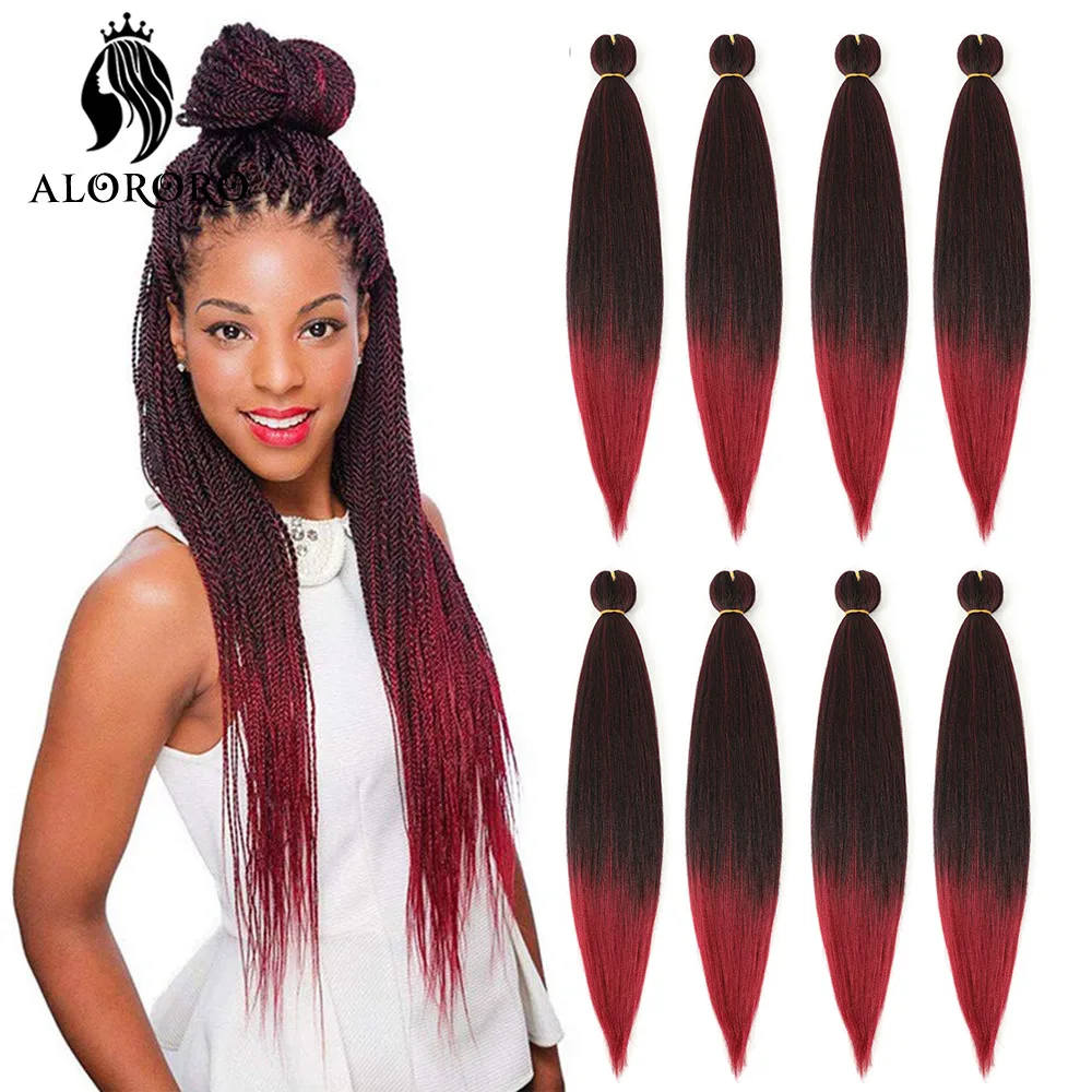 Top Trends: Alororo Ombre Easy Hair Braids Synthetic Jumbo Braids Afro Pre Stretched Braiding Hair Extension Hot Water Setting Shoppable Styles