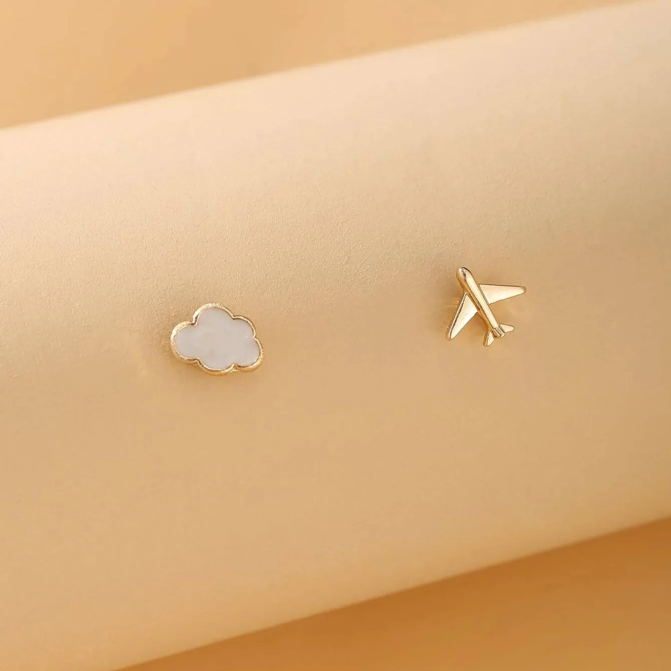 Top Trends: 2023 New Cute Cloud Airplane Small Earrings For Women Girls Creative Sweet Dripping White Earrings Jewelry Accessories Shoppable Styles