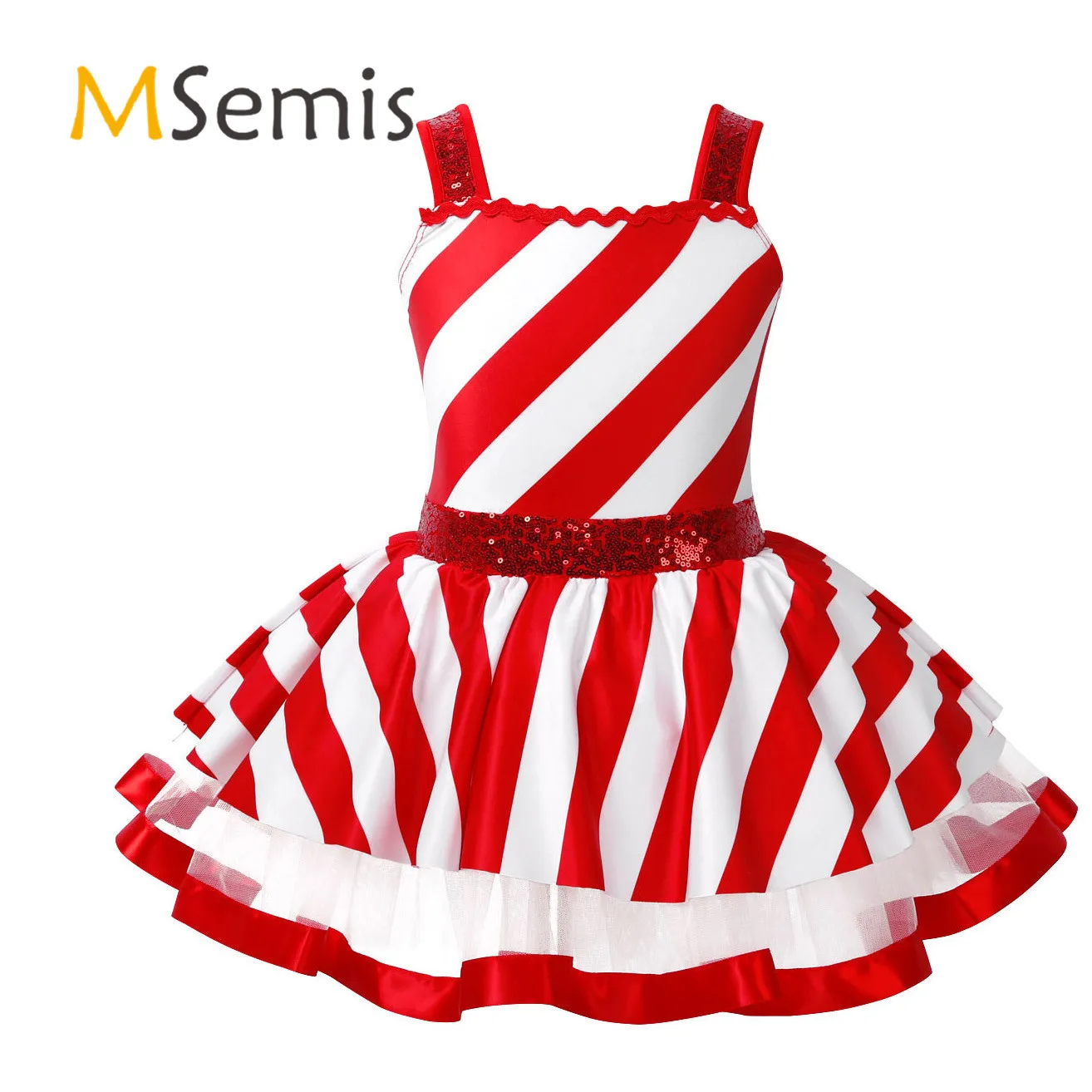 Top Trends: Teen Kids Girls Christmas Dance Wear Tutu Costumes Sequins Striped Figure Skating Ice Dresses Gymnastics Leotard Ballet Dress Shoppable Styles