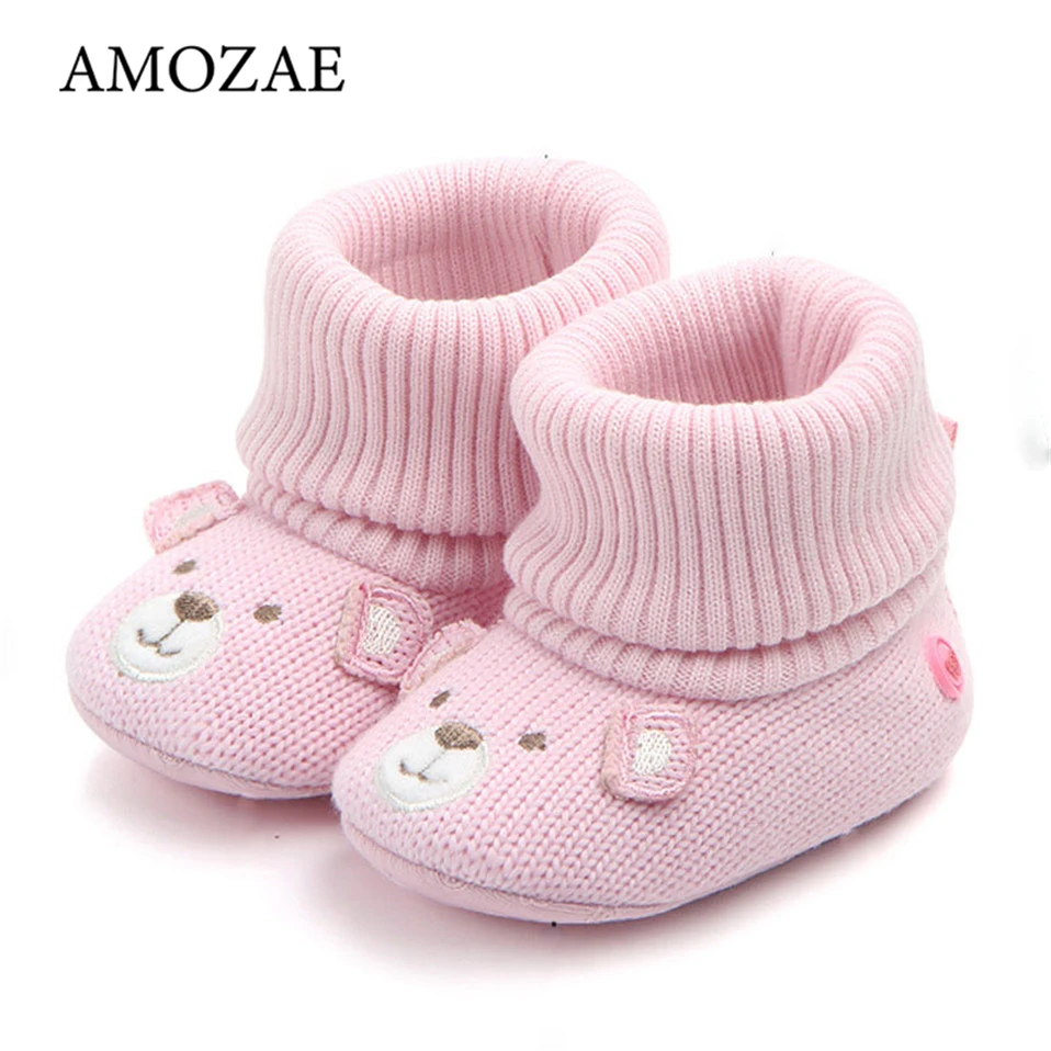 Top Trends: New Arrival Cartoon Autumn Winter Baby Cute Warm Shoes Lovely Babies Boots Soft Bear Walkers Knitted Soft Soles Booties Shoppable Styles