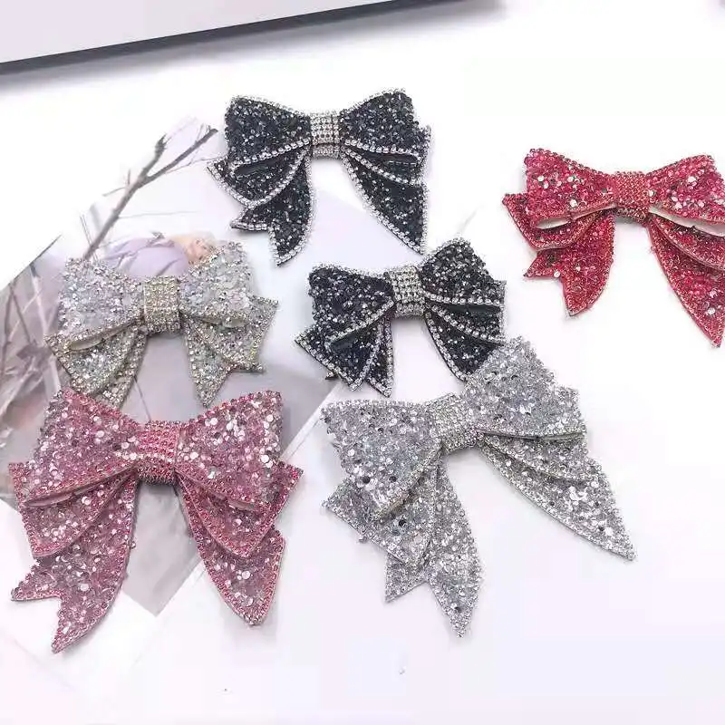 Top Trends: 1pcs Bling Rhinestone Bowknot Beautiful Bow Decorations Sandals High Heels Shoes Button Clip DIY Manual Metal Shoe Accessories Shoppable Styles