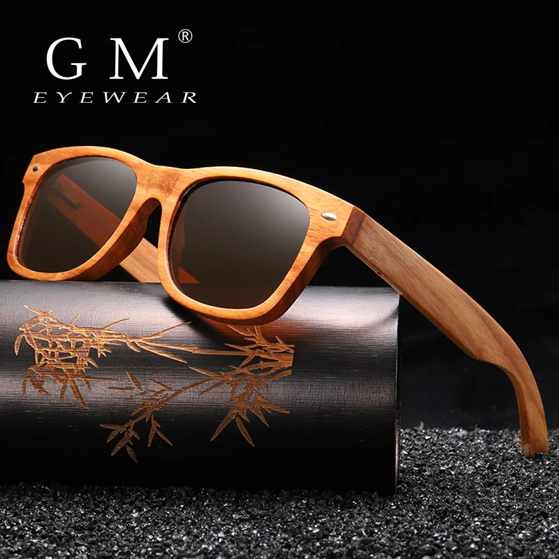 Top Trends: GM Natural Wood Sunglasses Polarized Wooden Sunglasses UV400 Sunglasses Bamboo Wooden Sunglasses Brand With Wooden Box S8171 Shoppable Styles