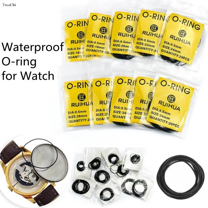 Top Trends: Good Watch Gasket Waterproof Rubber O-Ring Watch Back Seal Cover Gaskets Repair Tool For Watchmaker Thickness 0.5Mm / 0.6Mm 200Pcs Shoppable Styles