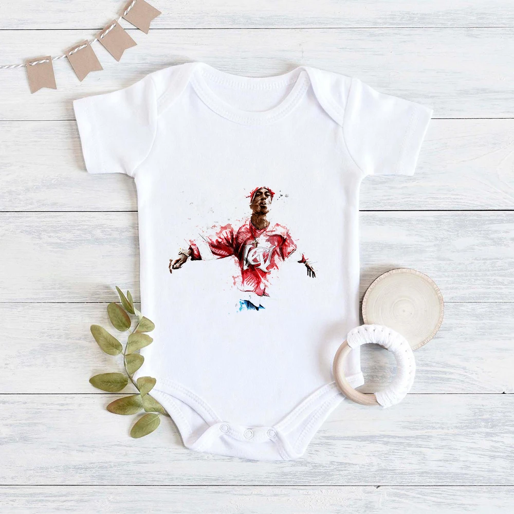 Top Trends: American Rapper Tupac 2pac Hip Hop Baby Boy Girl Clothes Fashion Trend 2022 Bodysuit For Newborn Summer Home Baby Rock Onesies Shoppable Styles - Image 5