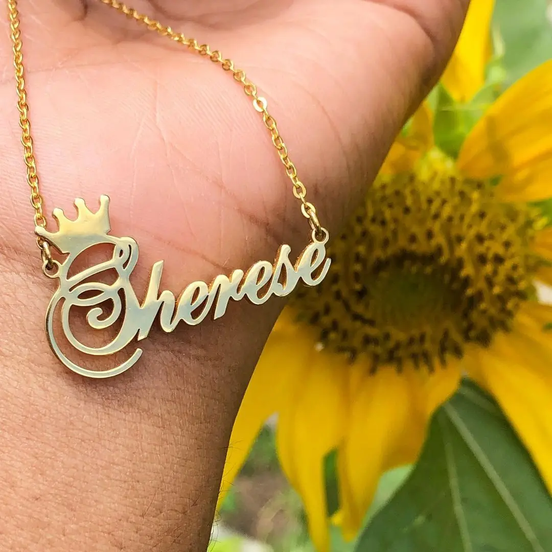 Top Trends: Custom Name Necklace For Women With Crown Personalized Stainless Steel Nameplate Choker Necklaces Birthday Wedding Jewelry Gift Shoppable Styles