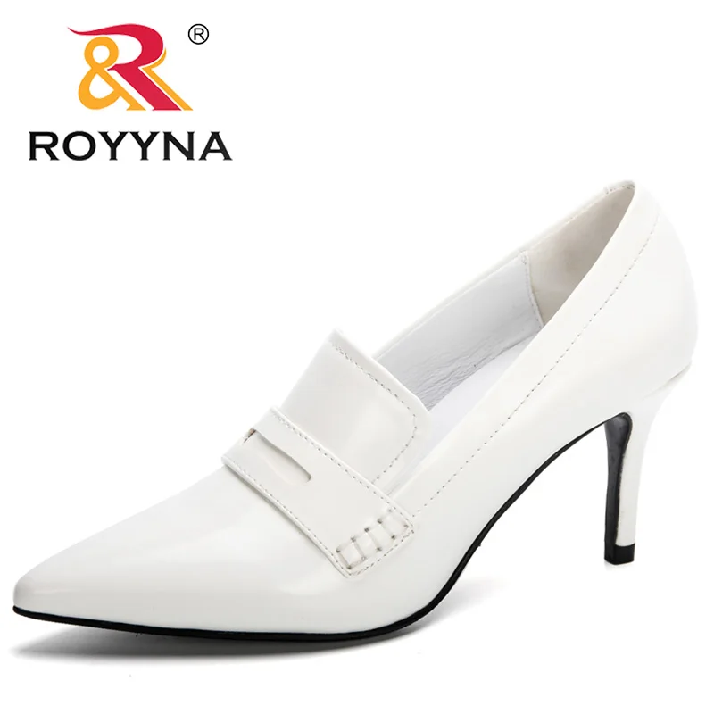 Top Trends: ROYYNA New Designers Original Top Quality Women Pumps Pointed Toe Thin Heels Dress Shoe Nice Leather Wedding Shoes Feminimo Shoppable Styles - Image 5