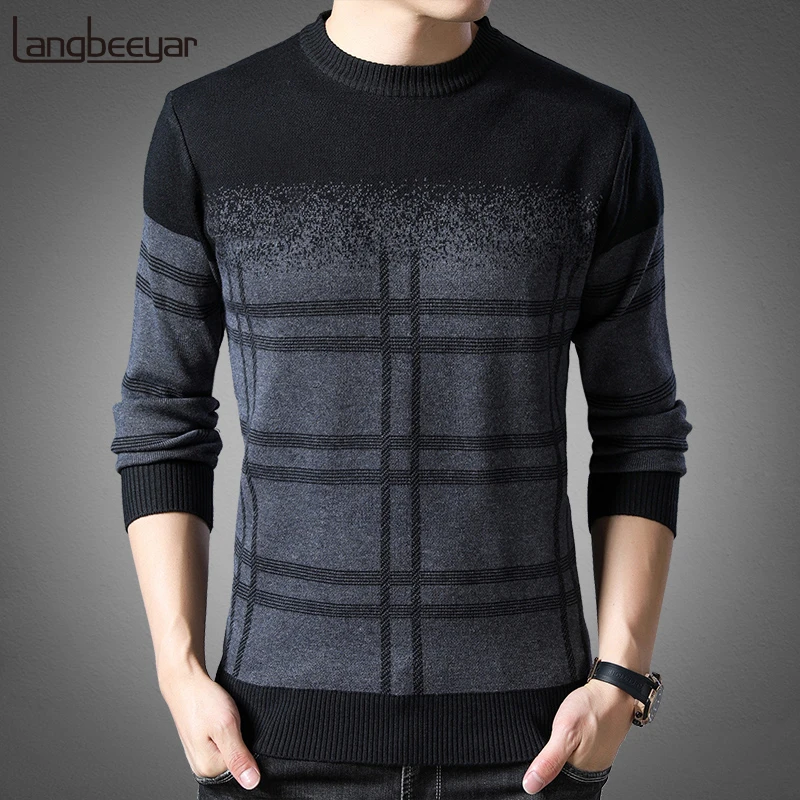 Top Trends: 2023 New Fashion Brand Sweater Mens Pullovers Thick Slim Fit Jumpers Knitwear Woolen Winter Korean Style Casual Clothing Men Shoppable Styles