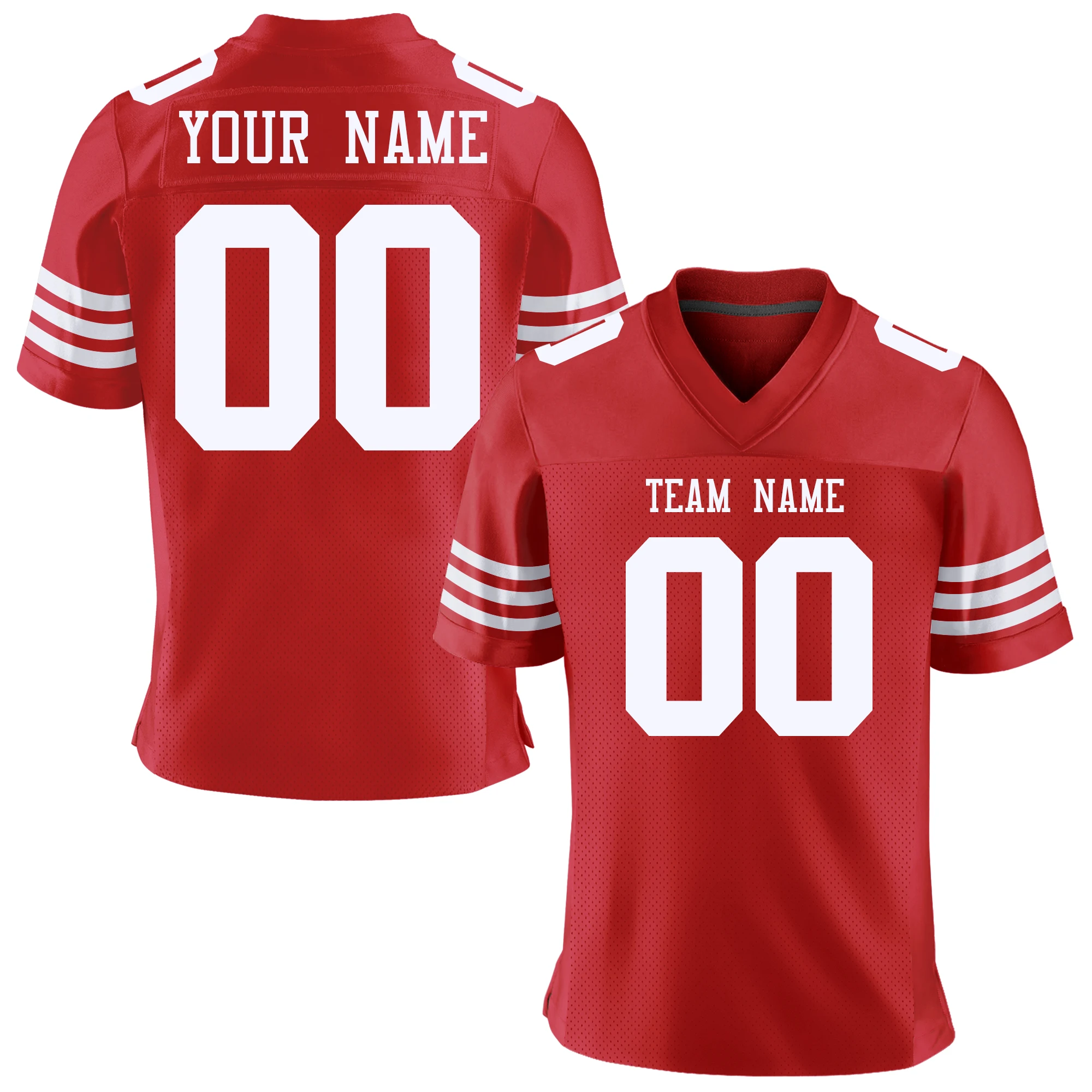 Top Trends: Custom American Football Jersey Sublimation Print Team Name Number Club League Football Training Shirt Rugby Jersey For Men / Kids Shoppable Styles