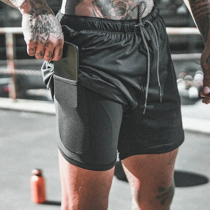 Top Trends: Summer 2020 Running Shorts Men 2 In 1 Sports Jogging Fitness Shorts Men&#039;s Gym Training Quick-drying Sports Shorts Male Short Shoppable Styles