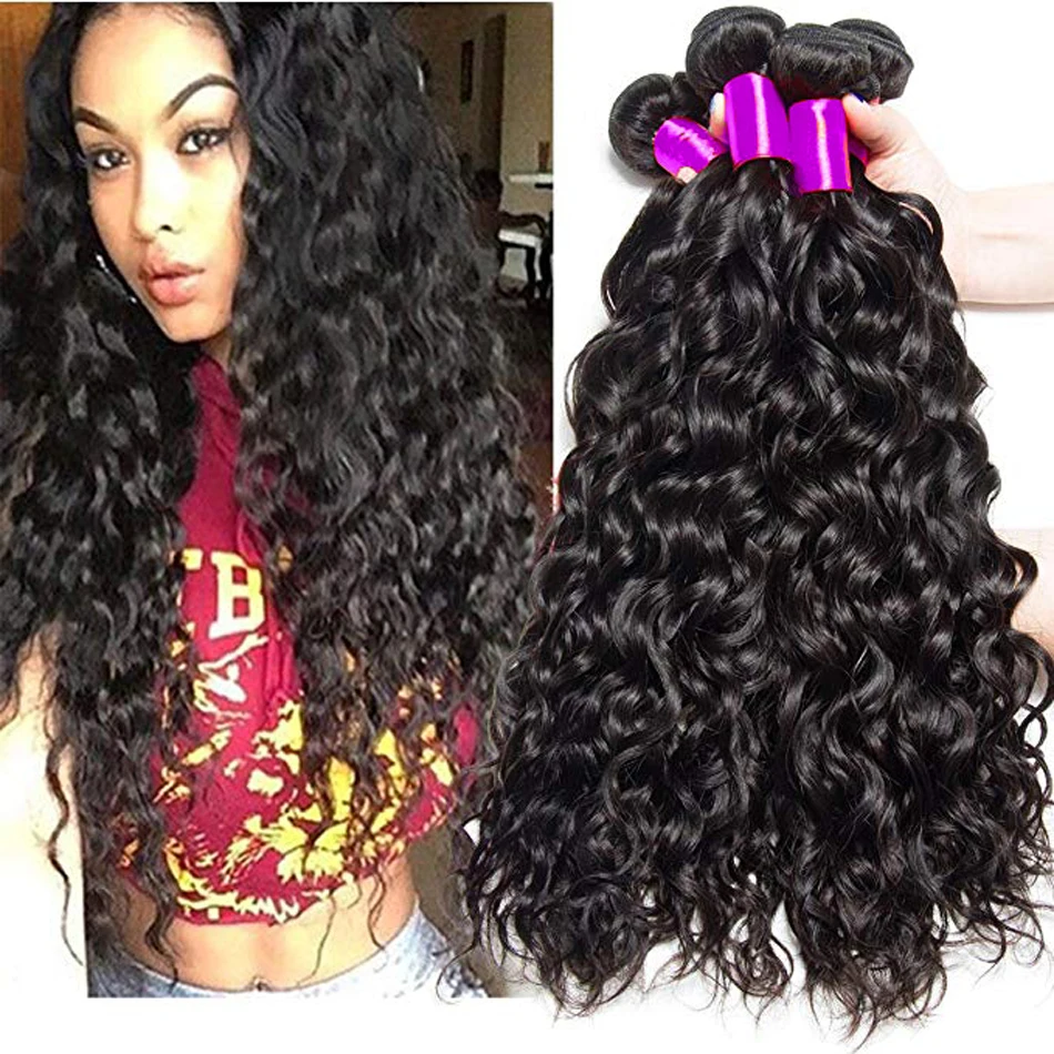 Top Trends: 12A Peruvian Water Wave Bundle Deals 100% Unprocessed Remy Human Hair Weave Extensions Wet And Wavy Hair Bundles Cheveux Humain Shoppable Styles