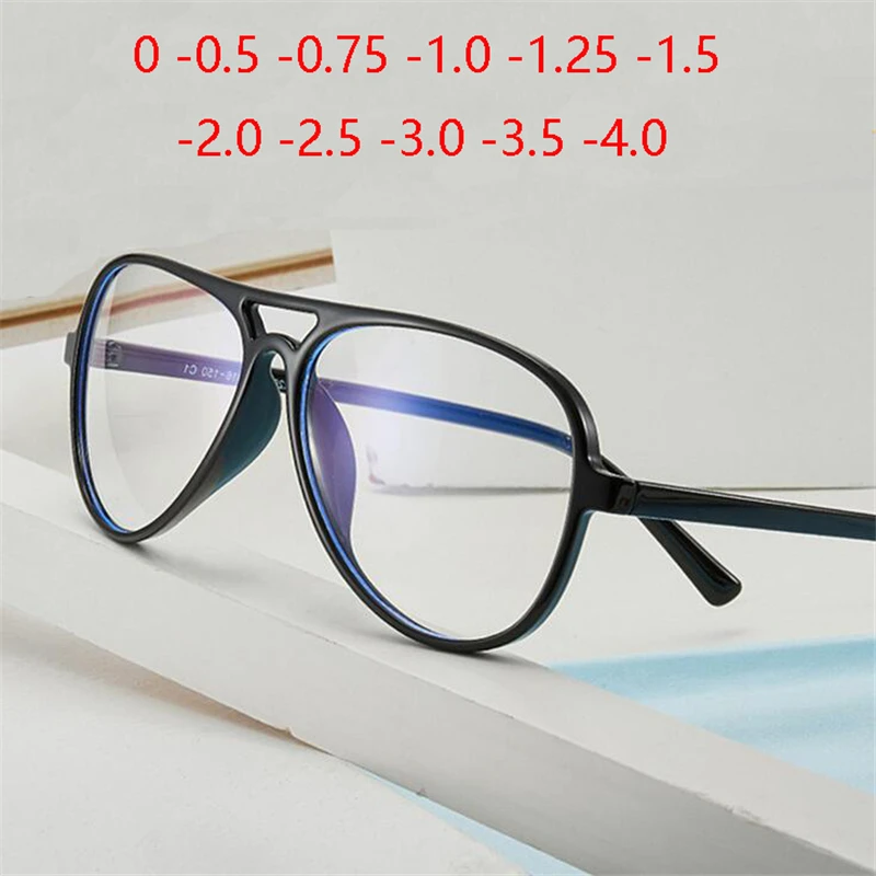 Top Trends: Big Frame Oval Minus Lens Optical Glasses Women Men TR90 1.56 Aspherical Prescription Eyeglasses SPH 0 -0.5 -0.75 -1.0 TO -4.0 Shoppable Styles