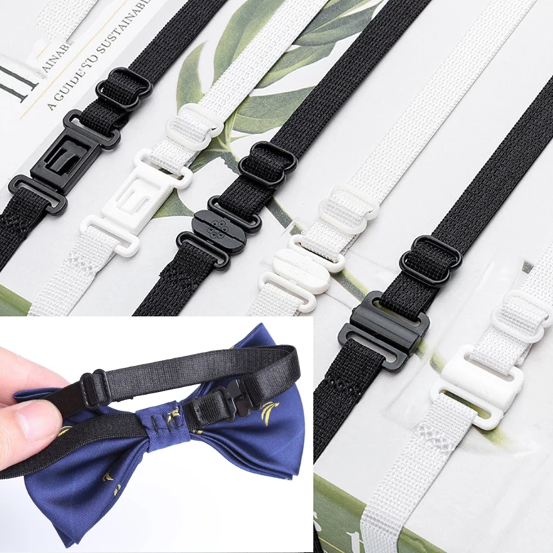 Top Trends: Wholesale 100PCS DIY Bow Tie Accessories For Adult Child Men Women Wedding Adjustment Bowtie Elastic Band Rope Strap Max 50cm Shoppable Styles