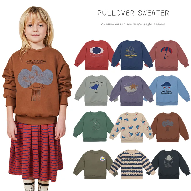 Top Trends: Ins New 2023 Kids Clothes Baby Boys Cartoon Sweaters Winter Clothes For Girls Kids Sweatshirts Long Sleeve O-neck Cute Sweater Shoppable Styles