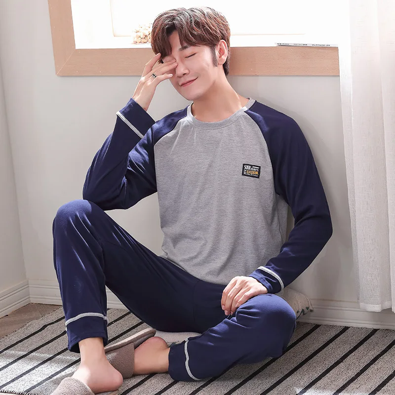 Top Trends: Man Pijamas Cotton Pajama Sets Sleep Tops Pants Sleepwear Spring Conjuntos De Pijama Pyjama Homme Conjuntos Masculinos Pijama Shoppable Styles