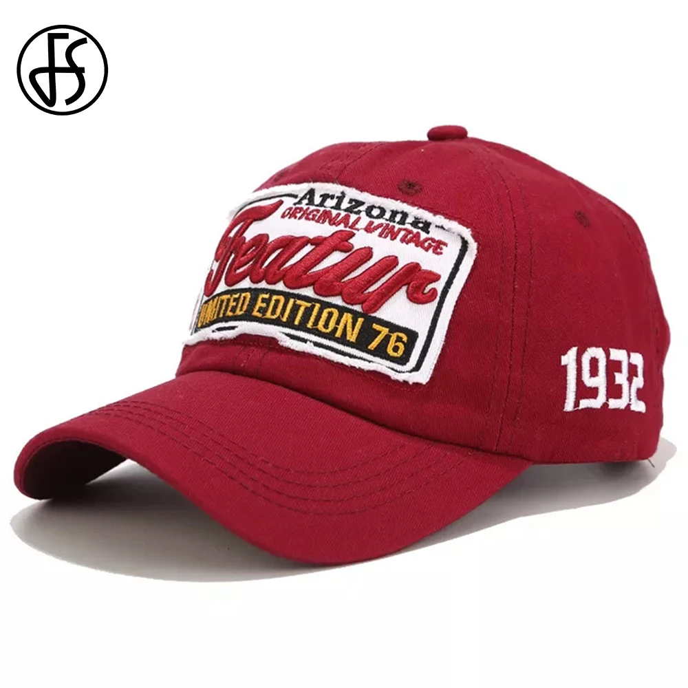 Top Trends: FS Streetwear Red Pink Brand Baseball Caps For Men Vintage Washed Trucker Hats Stylish Women Snapback Cap Gorras Para Hombres Shoppable Styles