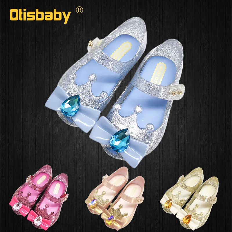 Top Trends: Fast Shipping Girls Snow Queen Elsa Cinderella Aurora Princess Dress Up Diamond Crown Jelly Sandals Baby Girl Rapunzel Shoes Shoppable Styles