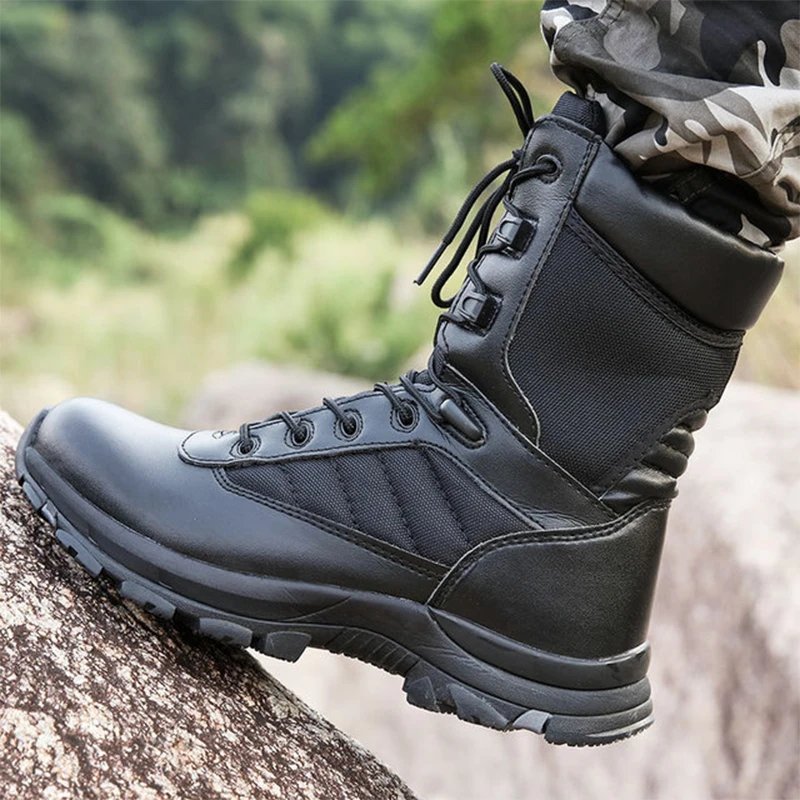 Top Trends: Men Outdoor Tactical Boots Waterproof Breathable Wear-resistant Oxford Non-slip Military Shoe Slow Shock Climbing Training Boots Shoppable Styles