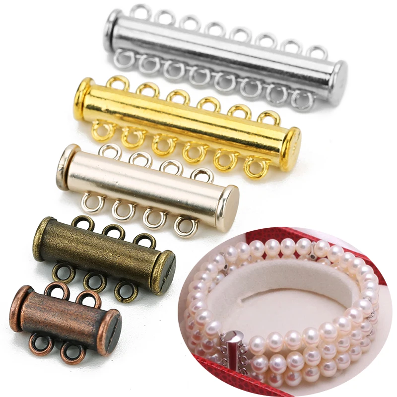 Top Trends: Louleur High Quality Strong Magnetic Clasps Crimp End Caps Slider Clasp Buckles Tubes For Necklace Bracelet Chain Buckle Hook Shoppable Styles