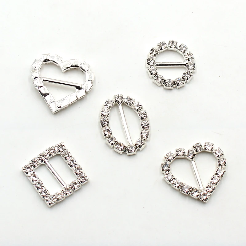 Top Trends: Hot Sale 10pcs / Set Variety Of Rhinestone Buckle Gift Box Invitation Card Decoration Accessories Ribbon Bow Ribbon Slider Buckle Shoppable Styles - Image 2