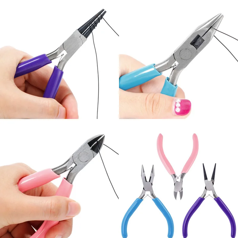 Top Trends: Jewelry Accessories Repair And Making Kit Cutting Or Bending Copper Wire Pliers Tweezers Scissors Opener Ring Tools Bag Shoppable Styles