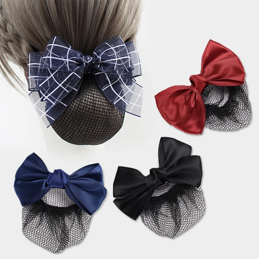 Top Trends: Beautiful Bun Cover Snood Women Hairgrips Hair Net Ballet Dancing Hairnet Bow Hair Net Office Lady Waiter Styling Scrunchie Pack Shoppable Styles