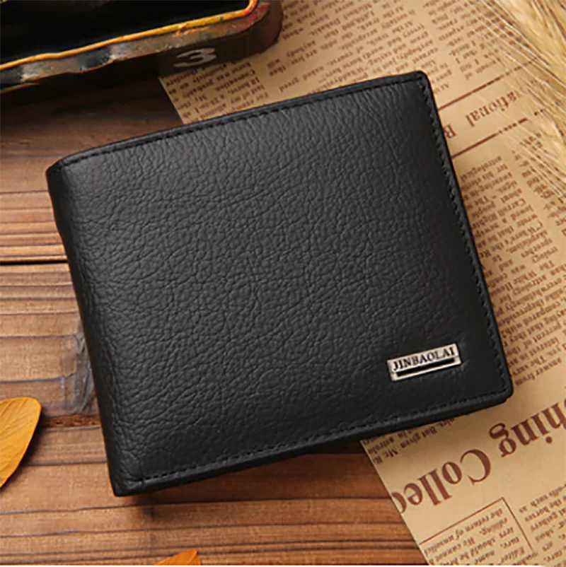 Top Trends: 100% Genuine Leather Men Wallets Premium Product Real Cowhide Wallets For Man Short Black Walet Portefeuille Homme Shoppable Styles