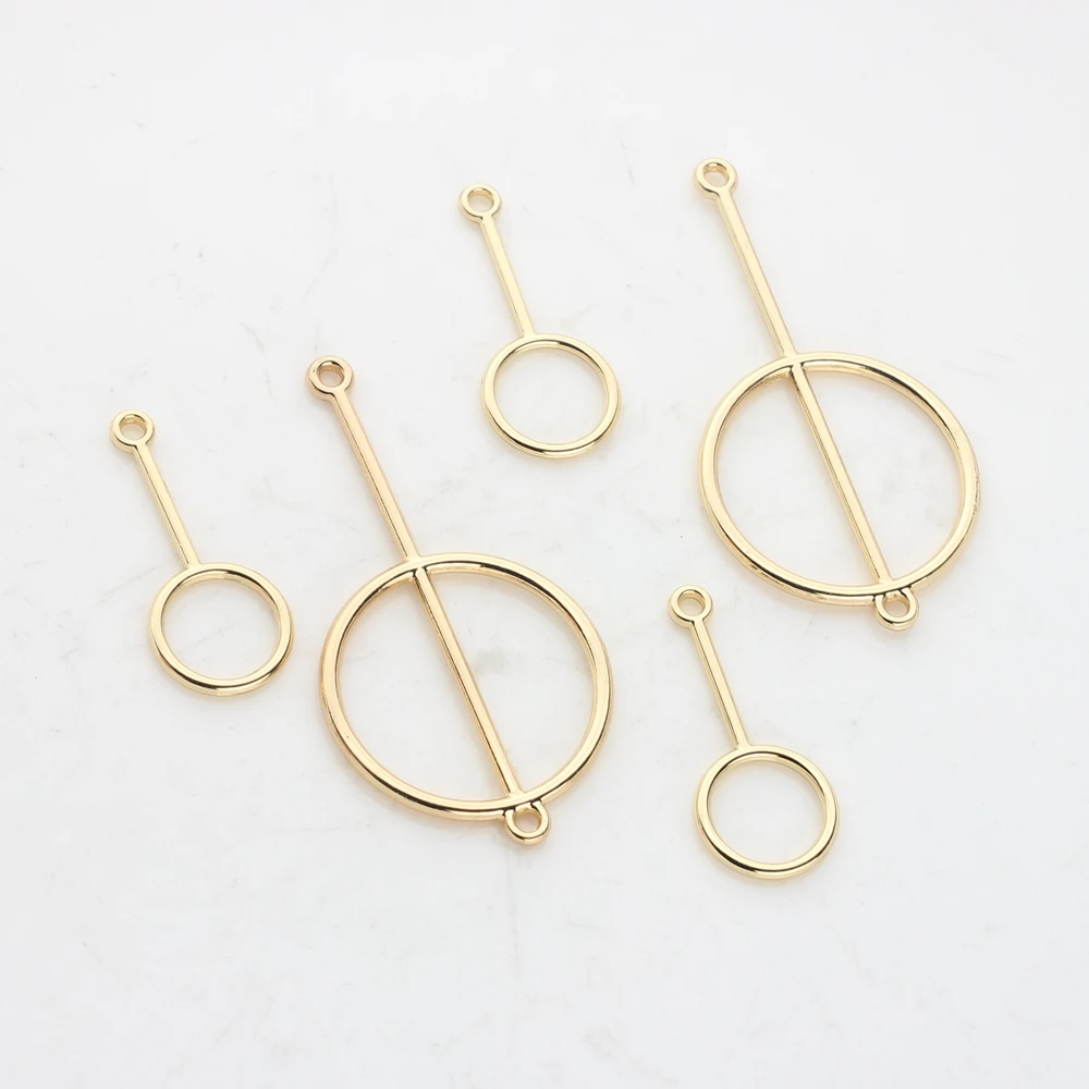 Top Trends: 10pcs / lot 2018 New Zinc Alloy Charms Hollow Circle Charms Connector For DIY Earrings Jewelry Making Finding Accessory Shoppable Styles