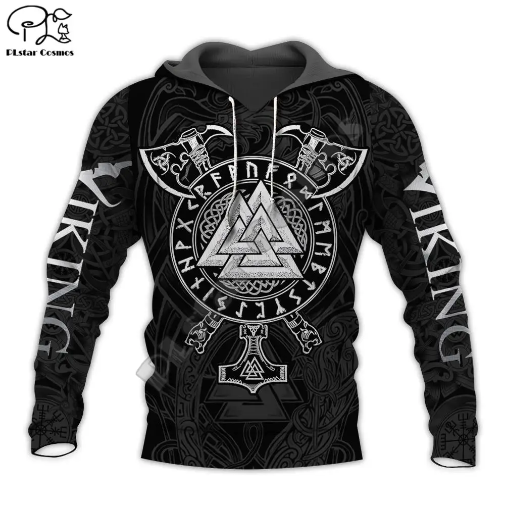 Top Trends: PLstar Cosmos Valhalla God Odin Warrior Tattoo Vintage NewFashion Tracksuit 3DPrint Harajuku Pullover Casual Jacket Hoodies X7 Shoppable Styles