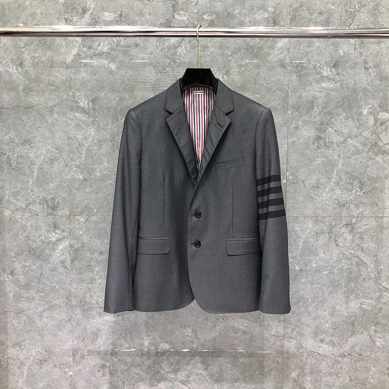 Top Trends: TB THOM Male Suit Autunm Winter Man Jacket Fashion Brand Blazer Classic Tonal Black 4-Bar Stripe Custom Wholesale TB Formal Suit Shoppable Styles