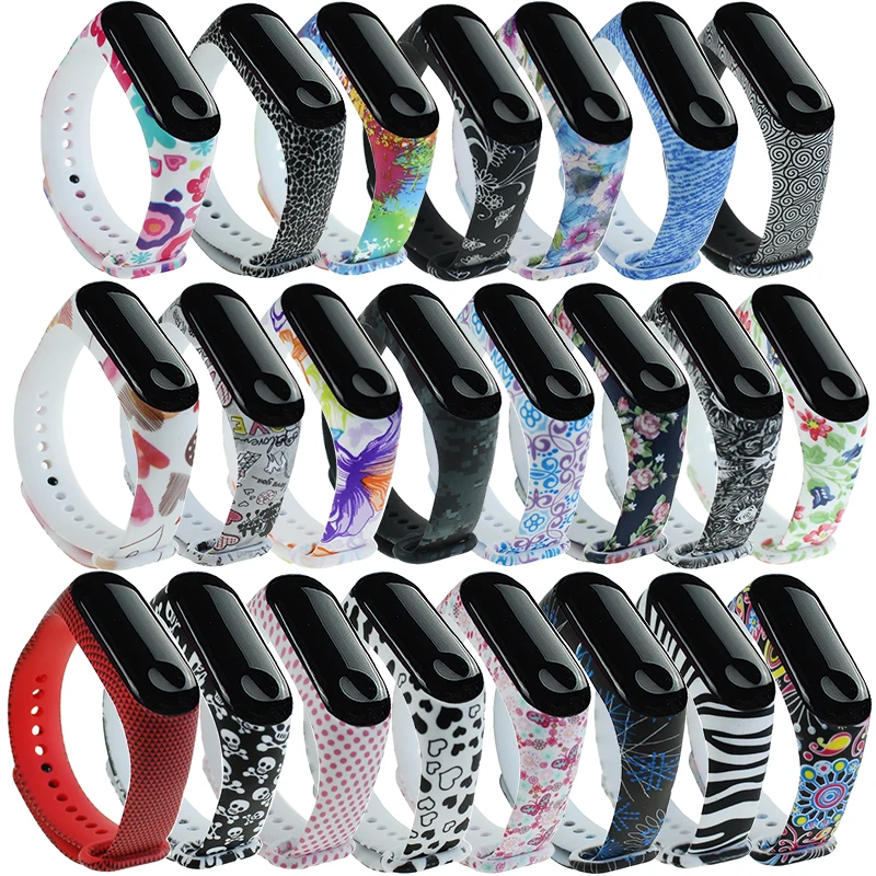 Top Trends: Sport Strap For Xiaomi Mi Band 3 4 5 6 Silicone Wristband Replace Mi Band 4 Graffiti Style Bracelet For Mi Band 6 Band 5 Straps Shoppable Styles