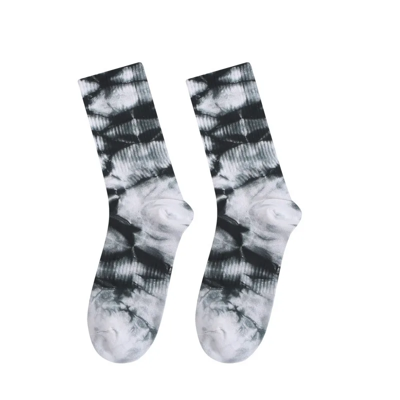 Top Trends: Autumn And Winter Fashion Tie-dye Socks Korean Style Harajuku Hip-hop Skateboard Socks Unisex Holiday Gift Happy Cotton Socks Shoppable Styles - Image 5