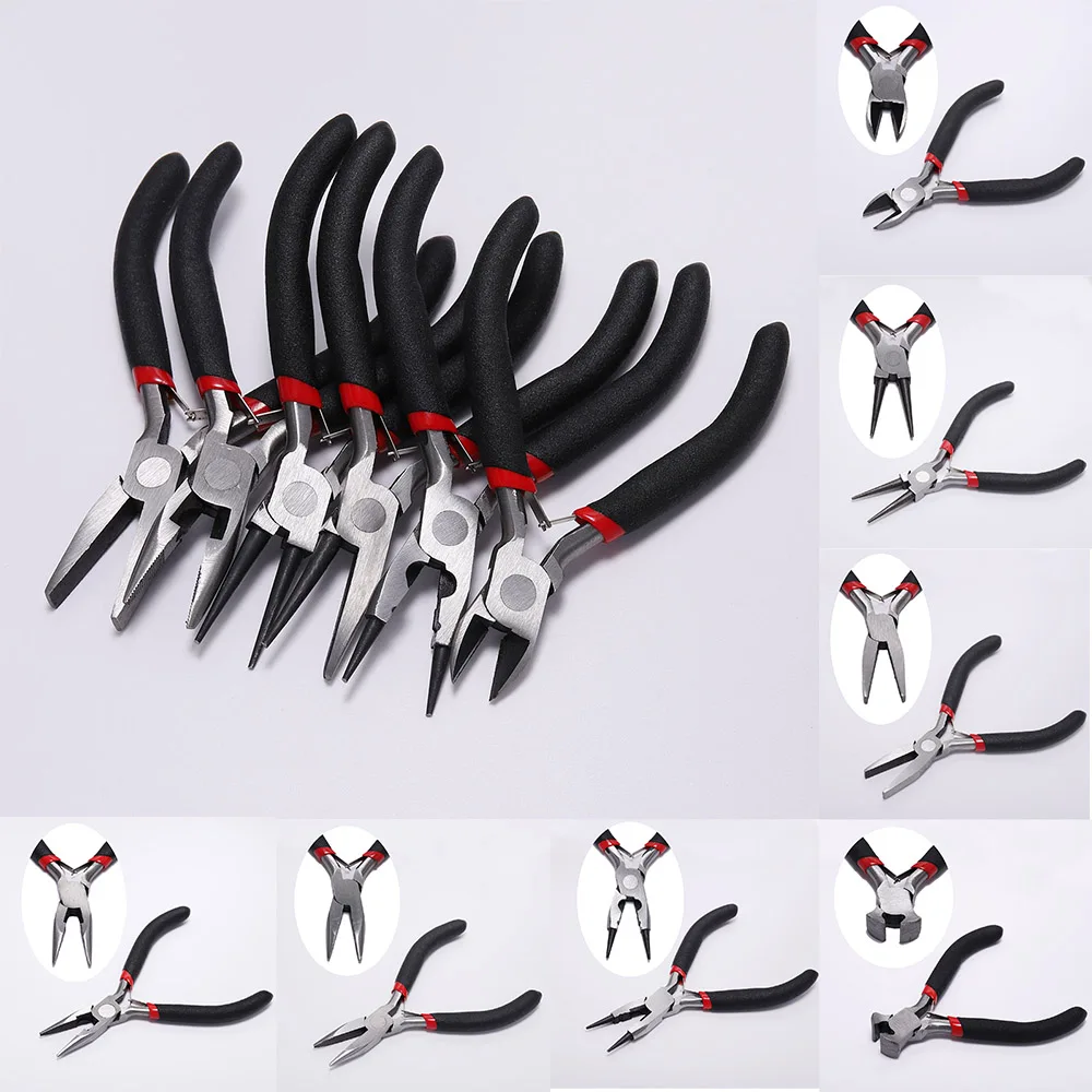 Top Trends: 12 Kinds Jewelry Mini Diagonal Round Bent Long Needle Round Nose Cutting Wire Pliers For Jewelry Making Handmade Accessories Shoppable Styles