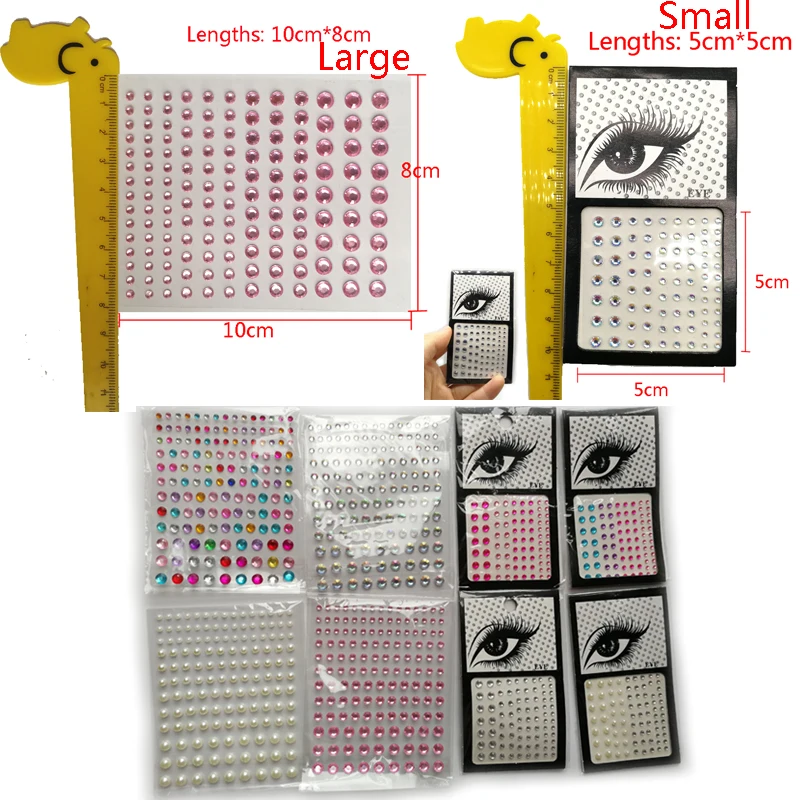 Top Trends: Makeup Diamond Eyes Face Festival DIY Body Crystal Gems Tattoo Adhesive Rhinestone Nail Art Decoration Acrylic Eyeshadow Sticker Shoppable Styles - Image 5