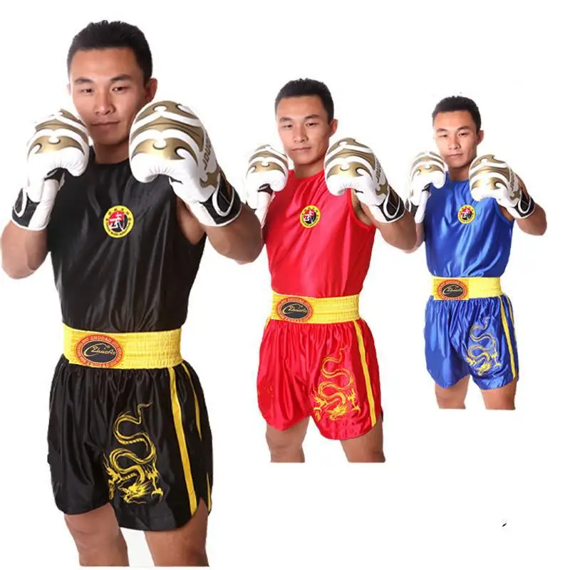 Top Trends: Muay Thai Shorts To Fight Sanda Jersey Pants Set MMA Boxing Clothes Free Combat Sparring Grappling Kickboxing Training Uniform Shoppable Styles - Image 6