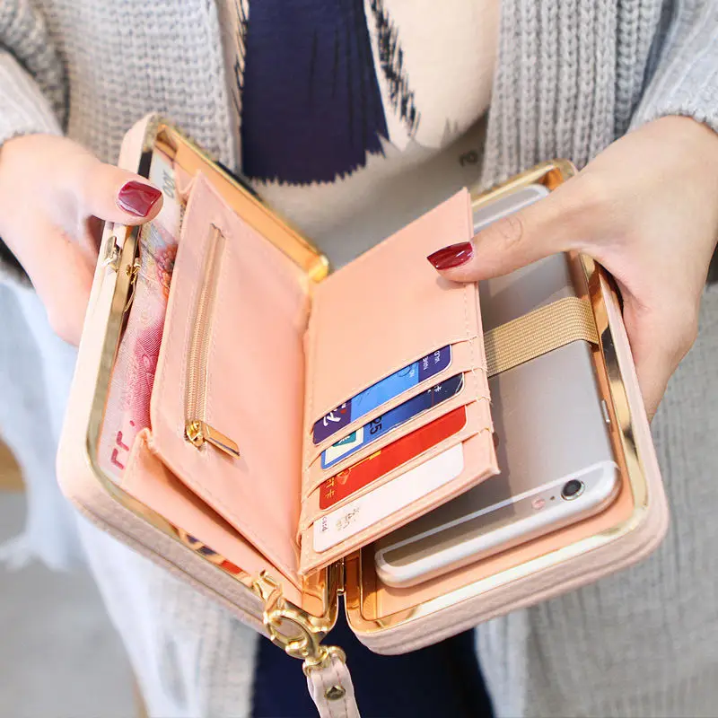 Top Trends: New Fashion Large Capacity Wallets Women Holde Wallet Bowknot Cellphone Long Card Purse Pocket 2021 Shoppable Styles