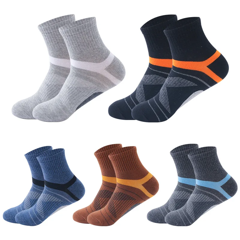 Top Trends: ZTOET High Quality 5Pairs / Lot Combed Cotton Men&#039;s Socks New Casual Breathable Active Socks Man Stripe Long Sock EU39-45 Shoppable Styles